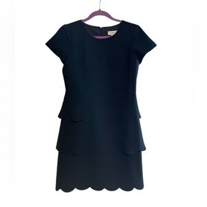 LOFT Black Scalloped Hem Dress 4P Elegant Little Black Dress 3/$25‎